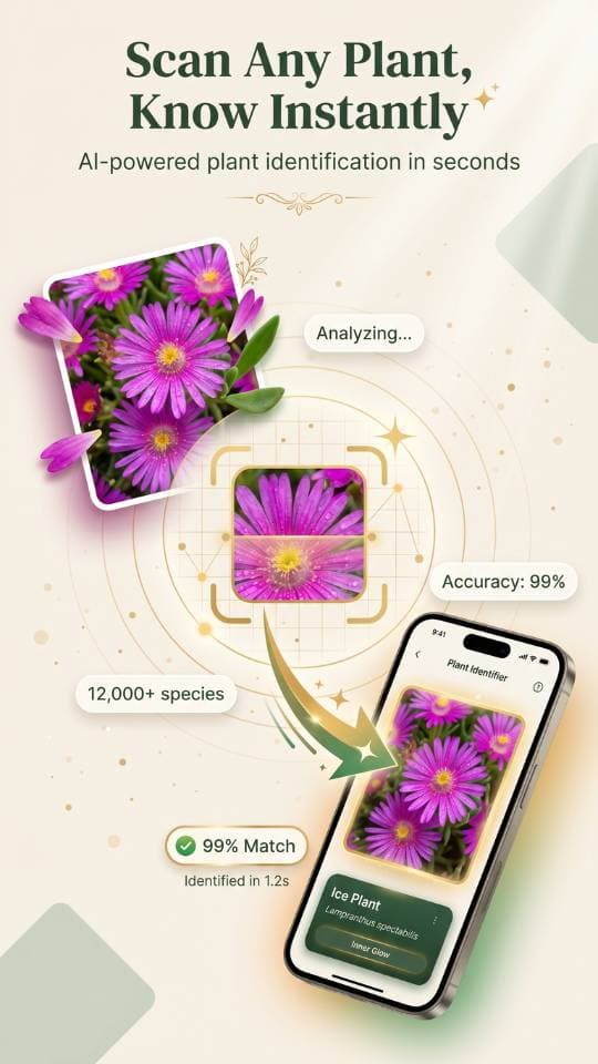 FlorAI AI Garden Design app showing a backyard transformation in progress on iPhone